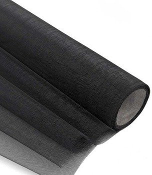 Organza obszyta 36cm x 9m czarna – Materiał do dekoracji