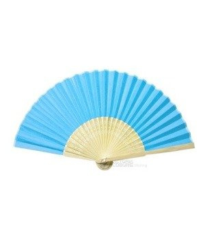 Wachlarz Papierowy Niebieski Stylowy Dodatek na Ślub, Wesele i Imprezy