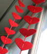 GIRLANDA czerwone serduszka ok. 140cm