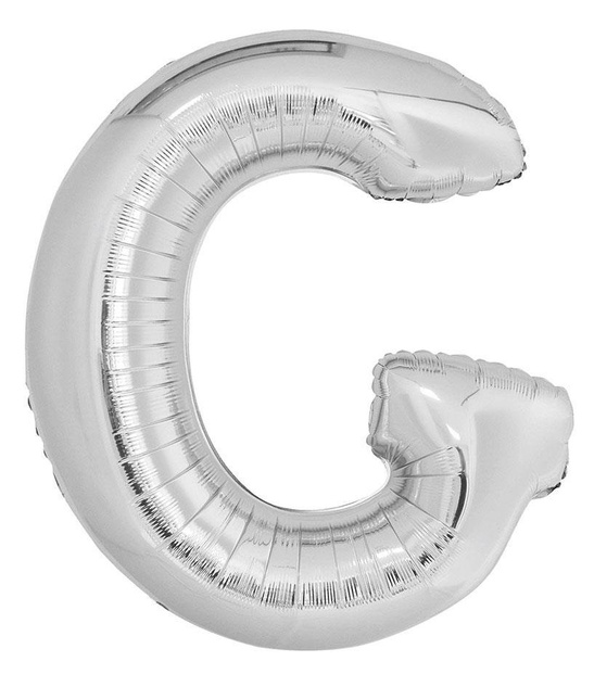 Balon foliowy 100cm - srebrna litera G
