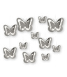 Motyle 3D srebrne – dekoracja wisząca 11 szt. na sufit i ścianę