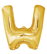 Balon foliowy 100cm - złota litera W