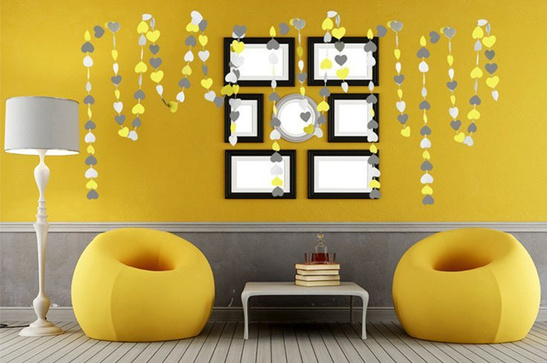 Girlandy papierowe - SERDUSZKA