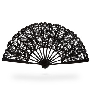 Wachlarz koronkowy - czarny
