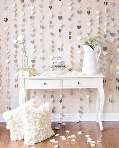 Girlandy papierowe - SERDUSZKA