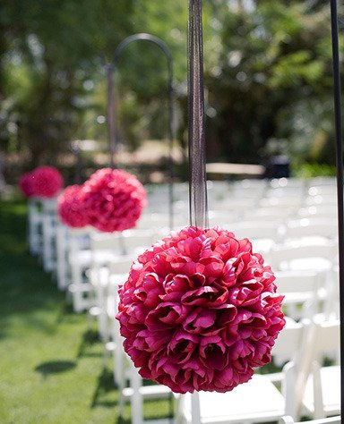 Kwiatowa kula 40cm XXL - ecru