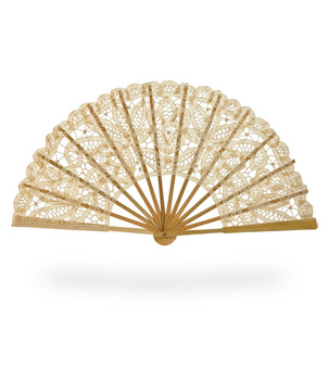 Wachlarz koronkowy - ecru