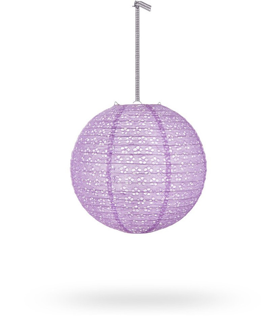 Lampion kula AŻUR 20cm - lawendowy