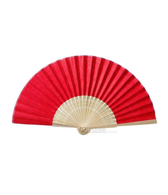 Wachlarz Papierowy Czerwony – Stylowy Dodatek na Ślub, Wesele i Imprezy