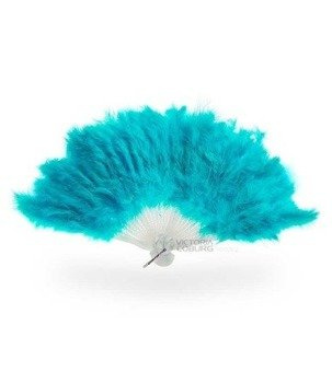 Wachlarz z Piór Marabuta Turkus – Elegancki Dodatek na Ślub