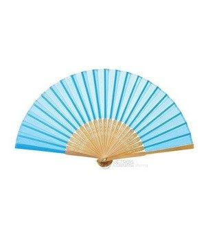 Wachlarz jedwabny Niebieski – elegancka dekoracja na ślub, wesele