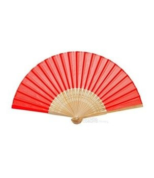 Wachlarz jedwabny Czerwony – elegancka dekoracja na ślub, wesele