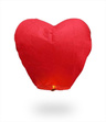 Lampion latający SERCE - czerwony