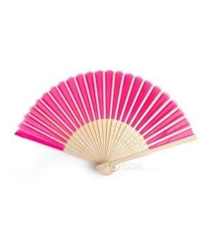 Wachlarz jedwabny Fuksja – elegancka dekoracja na ślub, wesele, eventy