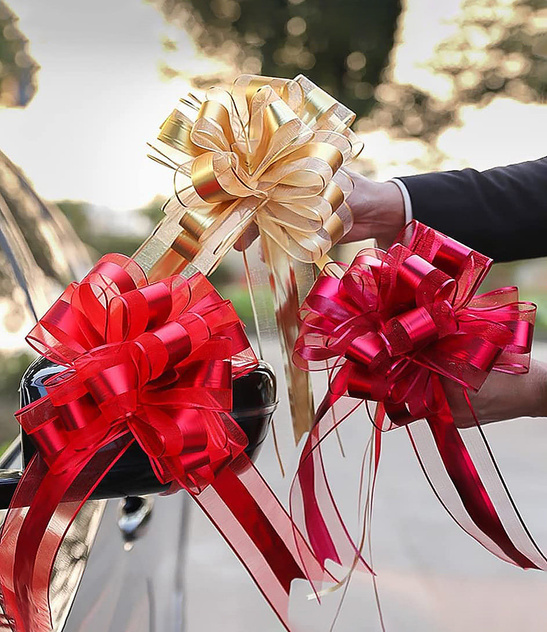 Kokarda dekoracyjna ściągana CZERWONA