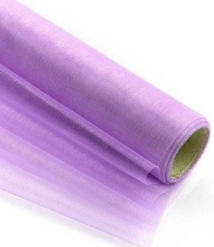 Organza obszyta 36cm x 9m liliowa – Materiał do dekoracji