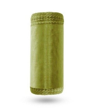 Materiał ORGANZA 12cmx9m - oliwkowy