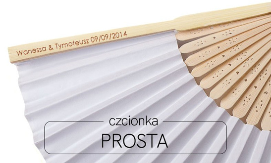 Wachlarz papierowy z PERSONALIZACJĄ - red