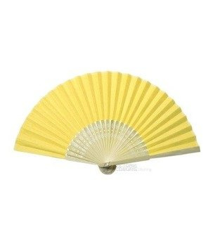 Wachlarz Papierowy Żółty – Stylowy Dodatek na Ślub, Wesele i Imprezy