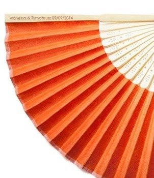 Wachlarz papierowy z PERSONALIZACJĄ - orange