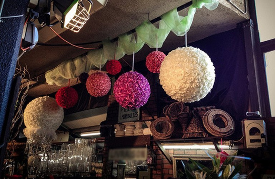 Kwiatowa kula 40cm XXL - ecru