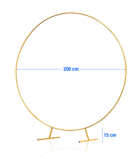 Metalowe Koło 200cm - Stelaż do Dekoracji i Aranżacji, Idealne na Śluby i Eventy