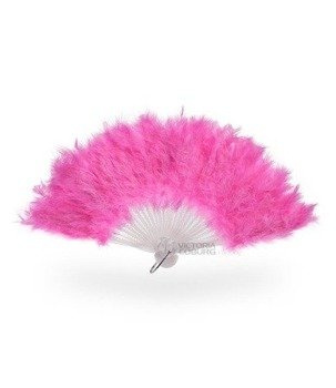 Wachlarz z Piór Marabuta Różowy – Elegancki Dodatek na Ślub
