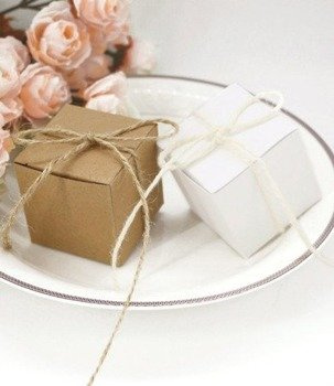 Pudełeczko prezentowe RUSTIC CUBE-Biały