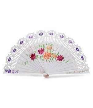 Wachlarz FLAMENCO FLOWER - biały