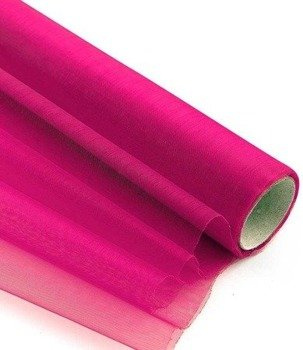 Organza obszyta 36cm x 9m fuksja – Materiał do dekoracji